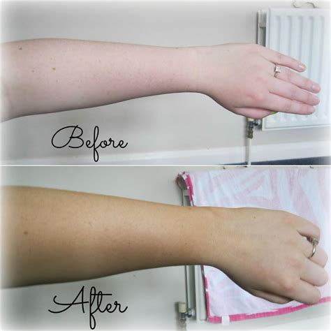 dove gradual tan light to medium before and after